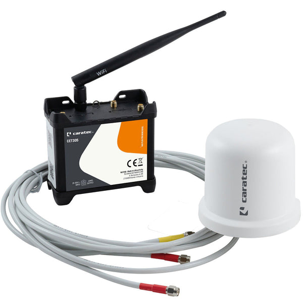 Caratec Electronics CET300R LTE/WLAN-Router-Set mit Dachantenne, weiß