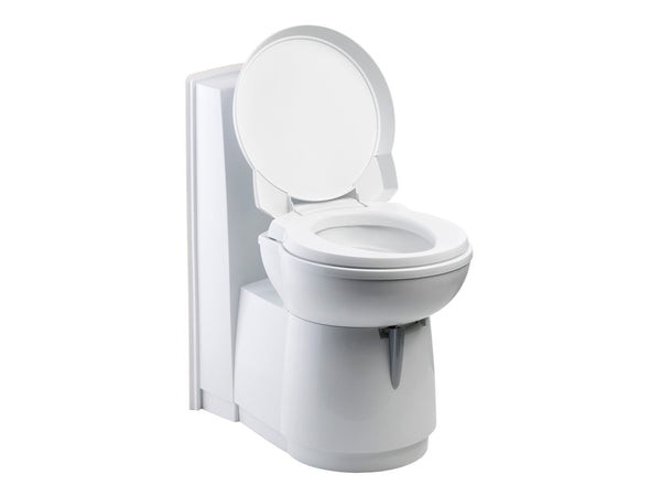 Thetford C263-CS Kassettentoilette in Weiß mit aufgeklapptem Deckel